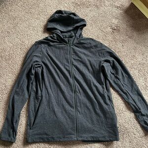 Mens dark grey full zip up lulu lemon size XXL